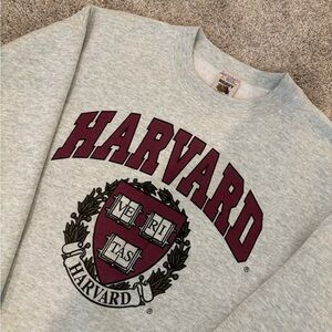 Vtg 90s Heavy Fruit Of The Loom Made In USA Harvard Crewneck Sweatshirt Unisex L
